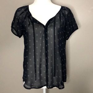 Old Navy Short Sleeve Semi Sheer Top